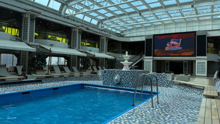 TMC Costa Serena Movie Screen and Pool Area